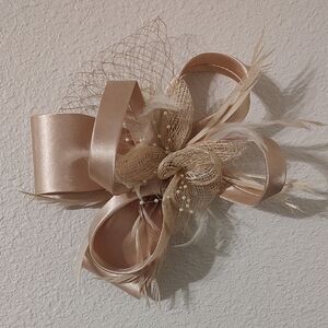 Elegant Tan Fascinator